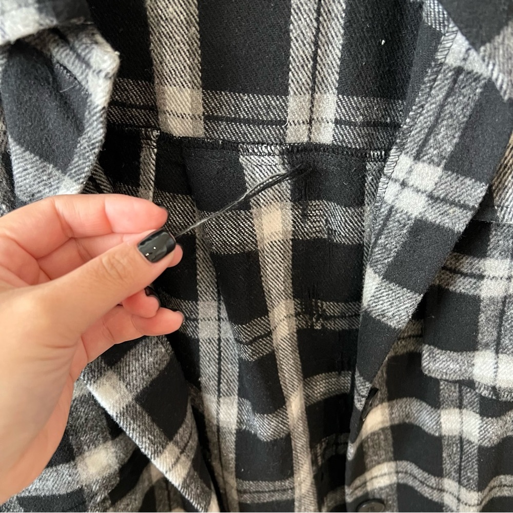 Plaid Button Up Shacket - Picture 9 of 9